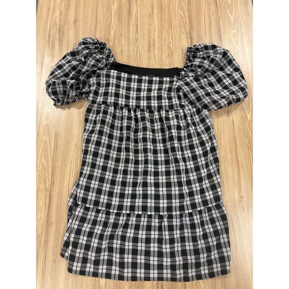Plaid Black and White Dress - Picture 1 of 3